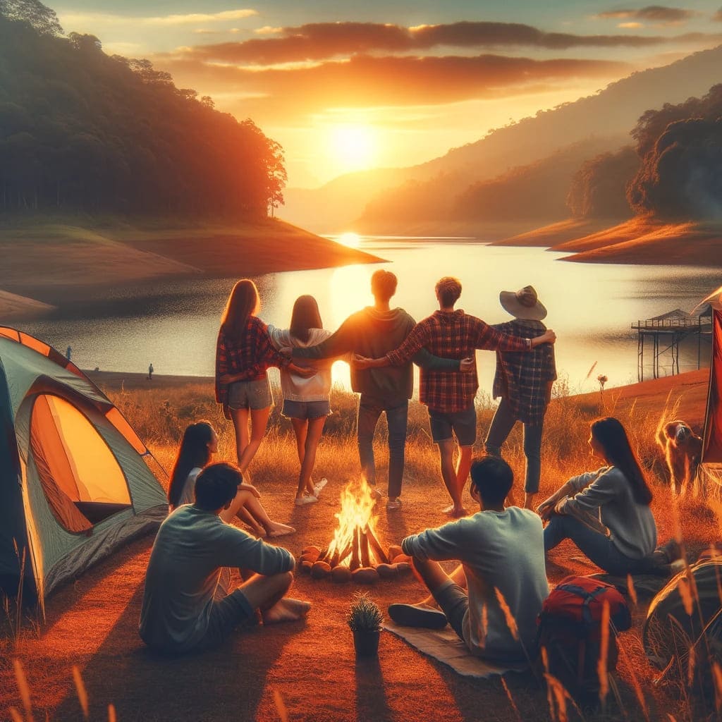 People camping